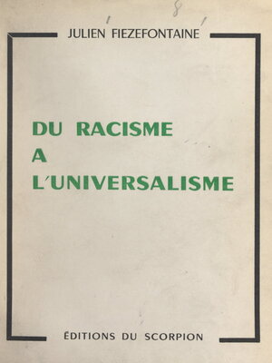 cover image of Du racisme à l'universalisme